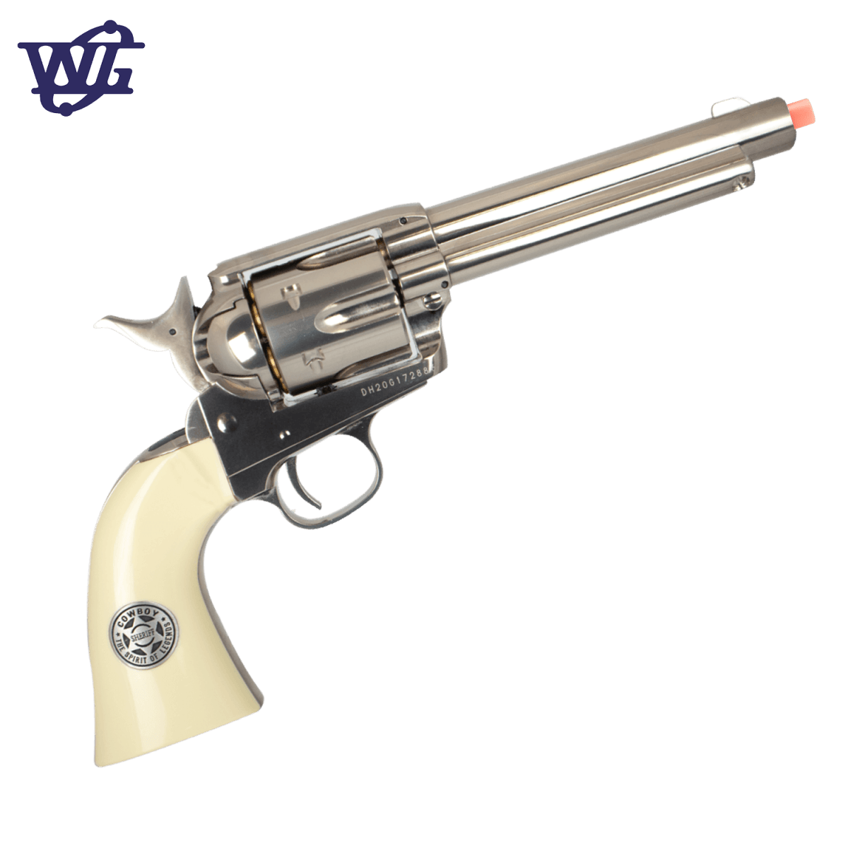 Wingun SAA Peacemaker CO2 Gel Blaster Nickel Pearl - Tactical Edge Hobbies